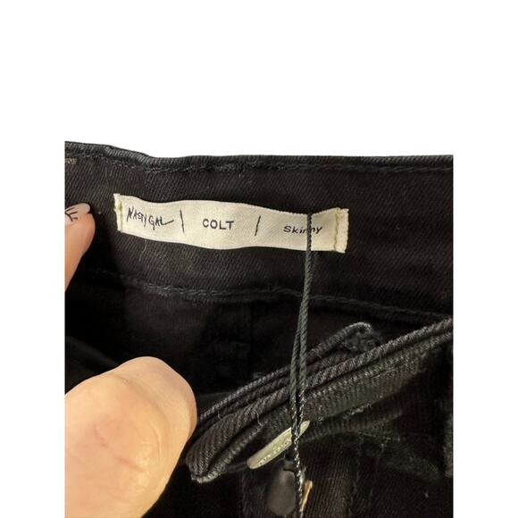 Nasty Gal Black COLT Skinny Jeans Women's Size 0 New - Picture 5 of 7